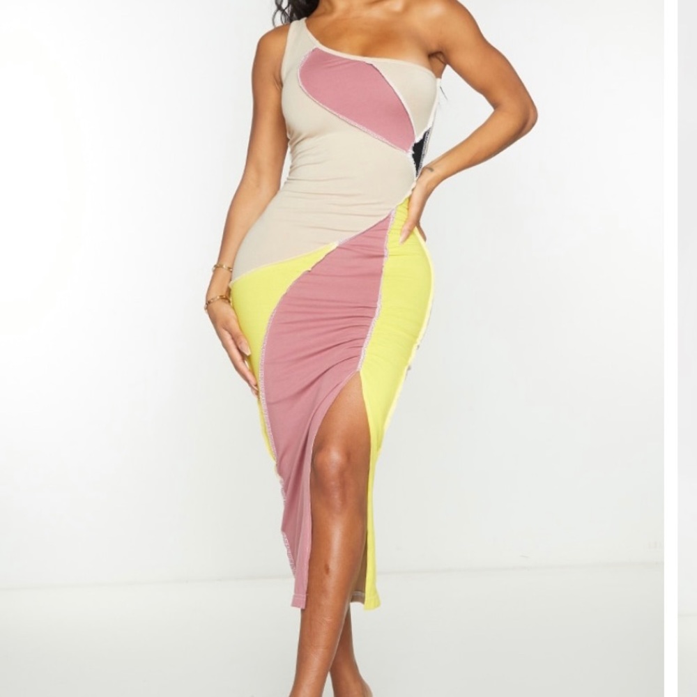 One shoulder Midaxi dress